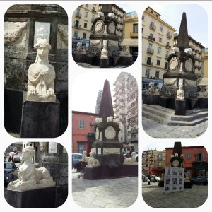 Particolari di una delle due fontane restaurate (foto Emanuela Manzo)